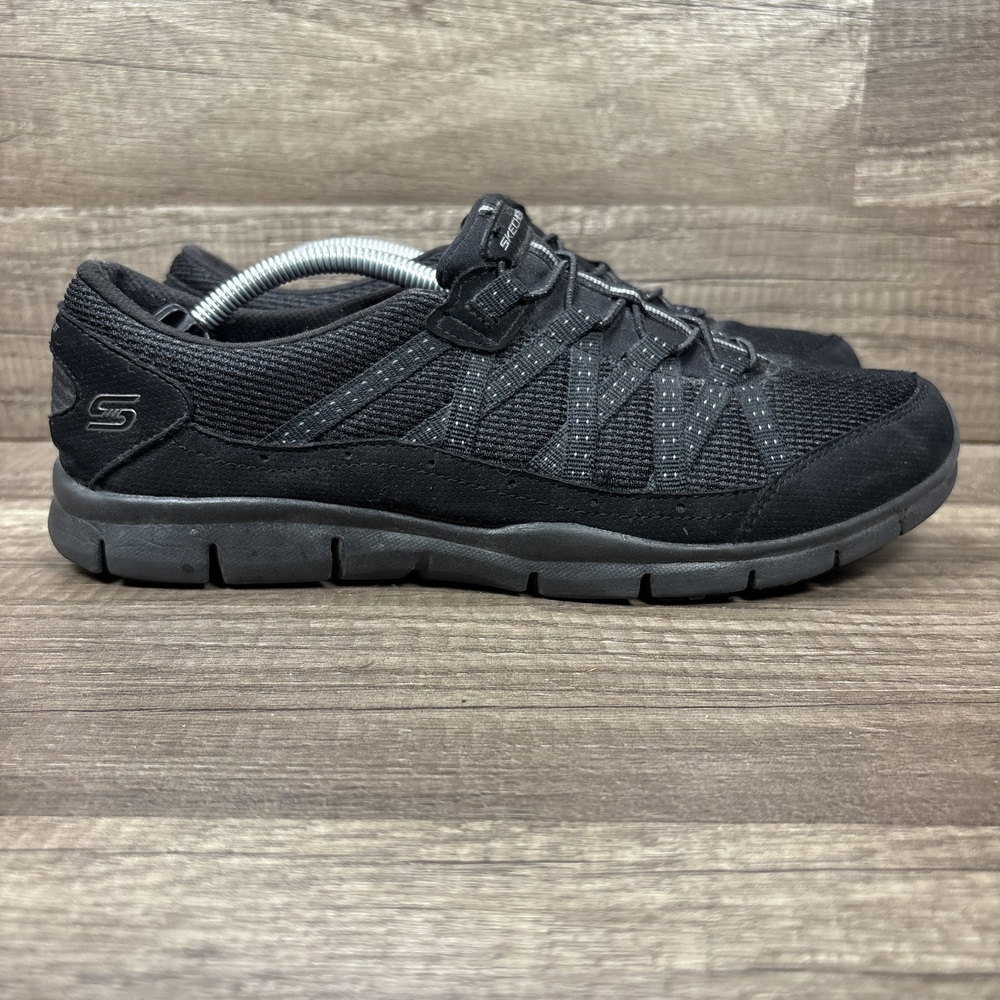 Skechers Gratis Strolling Slip On Black Womens US Size 9.5 22823 Sneakers